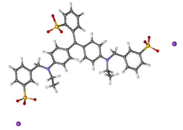 ساختار شیمیایی اسید بلو
